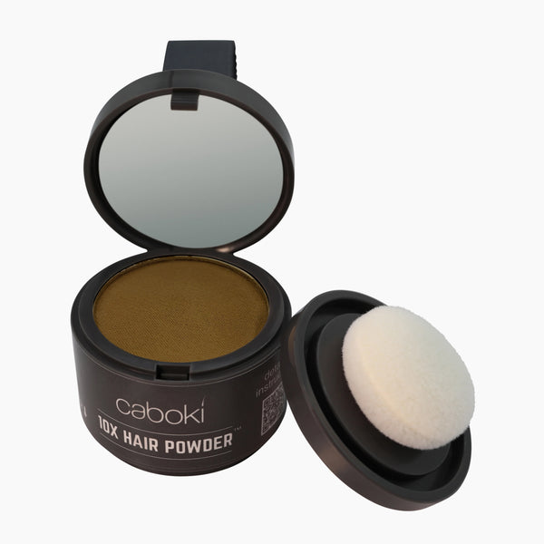 Caboki 10X Hair Powder - Enhances Hairline, Hair Volume, Root Touch Up. Talc-Free, Mica-Free.