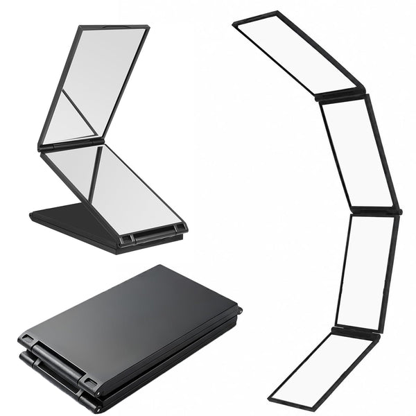 Panoramic 4-fold mirror shown open and folded